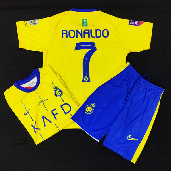 YELLOW - Kids Al Nassr Ronaldo Football Kit ⚽